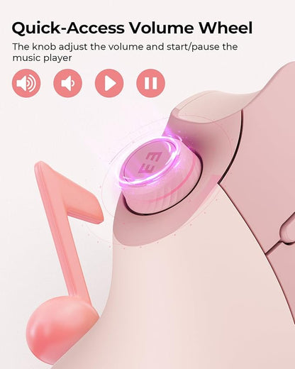 seenda Ergonomic Mouse Wireless, MOU - 302 Bluetooth Vertical Mouse Rechargeable, Optical Mice with 1000/1600/2400 DPI, Volume Knob, 3 Multi - Device Connectivity for Computer/PC/Laptop/Mac, Pink | Mice - TrueDesk