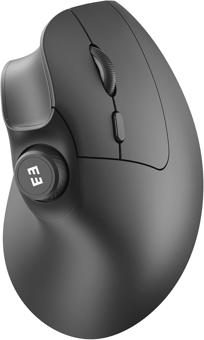 seenda Ergonomic Mouse Wireless, MOU - 302 Bluetooth Vertical Mouse Rechargeable, Optical Mice with 1000/1600/2400 DPI, Volume Knob, 3 Multi - Device Connectivity for Computer/PC/Laptop/Mac, Black | Mice - TrueDesk