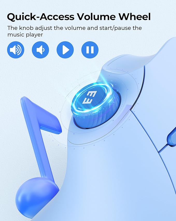 seenda Ergonomic Mouse Wireless, MOU - 302 Bluetooth Vertical Mouse Rechargeable, Optical Mice with 1000/1600/2400 DPI, Volume Knob, 3 Multi - Device Connectivity for Computer/PC/Laptop/Mac, Blue | Mice - TrueDesk