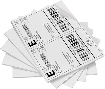 Shipping Labels, Pacific Mailer Half Sheet Shipping Label Compatible for Inkjet 2 Per Page 8.5 x 11 Self Adhesive Mailing Return Address Labels Printable Sticker Paper [100 Sheets/ 200 Labels, White] | Laser Inkjet Printer Labels - TrueDesk
