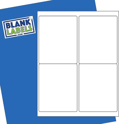 Shipping Labels (Stamps.com SDC - 4650) from Blank Labels - 4” x 5” - 4 Labels Per Sheet - Permanent White Matte - Inkjet and Laser Guaranteed - Easy to Peel - Made in USA - 50 Sheets - 200 Labels | Address Labels - TrueDesk