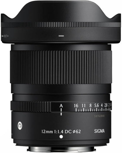 Sigma 12mm f/1.4 DC Contemporary FUJIFILM X (416975) Bundle. The Ideal Lens for Professional Portraits, Weddings Indoor/Outdoor Adventure, Wildlife, Travel, Sarfari, Photography use + Accessories | SLR Camera Lenses - TrueDesk