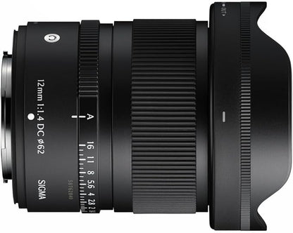 Sigma 12mm f/1.4 DC Contemporary FUJIFILM X (416975) Bundle. The Ideal Lens for Professional Portraits, Weddings Indoor/Outdoor Adventure, Wildlife, Travel, Sarfari, Photography use + Accessories | SLR Camera Lenses - TrueDesk