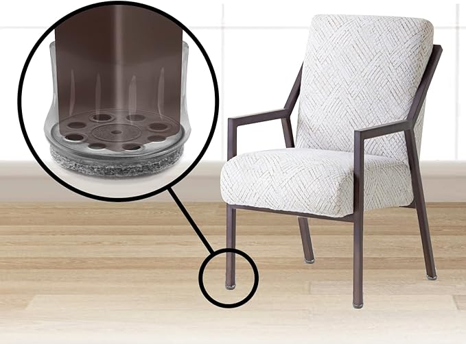 Slipstick GorillaFelt Chair Leg Floor Protectors for Hardwood Floors, Clear Sleeve Felt Pads for Furniture That Stay On, Fits Round & Square Legs, Includes 4 Premium Transparent Chair Socks, CB188 | Furniture Pads - TrueDesk