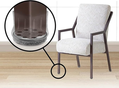 Slipstick GorillaFelt Chair Leg Floor Protectors for Hardwood Floors, Clear Sleeve Felt Pads for Furniture That Stay On, Fits Round & Square Legs, Includes 4 Premium Transparent Chair Socks, CB188 | Furniture Pads - TrueDesk