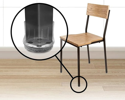 Slipstick GorillaFelt Chair Leg Floor Protectors for Hardwood Floors, Clear Sleeve Felt Pads for Furniture That Stay On, Fits Round & Square Legs, Includes 8 Premium Transparent Chair Socks, CB182 | Furniture Pads - TrueDesk