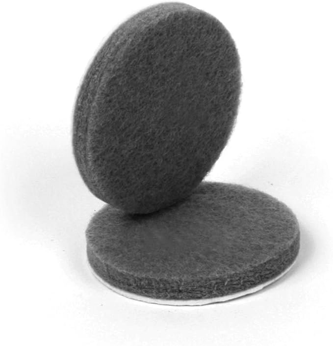 Slipstick Premium Wool Felt Furniture Pads/Chair Feet Floor Protectors (1.5 Inch Round) Includes 12 Heavy - Duty Felt Pads with Self Stick Adhesive, Gray, CB117 | Furniture Pads - TrueDesk