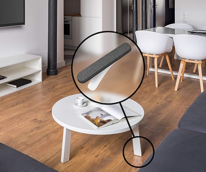 Slipstick Premium Wool Felt Furniture Pads/Floor Protector Variety Pack (37 Pieces) Self Stick Furniture Felt Protection Pads, Safe on All Hard Surfaces, Gray, CB171 | Furniture Pads - TrueDesk