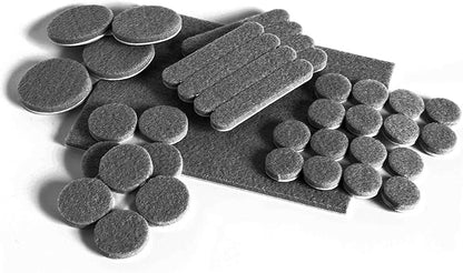 Slipstick Premium Wool Felt Furniture Pads/Floor Protector Variety Pack (37 Pieces) Self Stick Furniture Felt Protection Pads, Safe on All Hard Surfaces, Gray, CB171 | Furniture Pads - TrueDesk