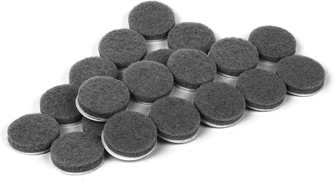 Slipstick Premium Wool Felt Furniture Pads/Small Chair Feet Floor Protectors (3/4 Inch Round) Includes 20 Heavy - Duty Felt Pads with Self Stick Adhesive, Gray, CB111 | Furniture Pads - TrueDesk