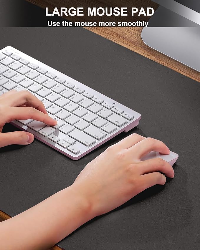 Small Desk Mat,Leather Desk Pad Protector,Desk Mouse pad,Office Desk mat,Laptop Mat for Desk, Non - Slip PU Leather Desk Blotter,Waterproof Desk Writing Pad for Office/Home(31.5"x15.7",Dark Grey) | Desk Pads Blotters - TrueDesk