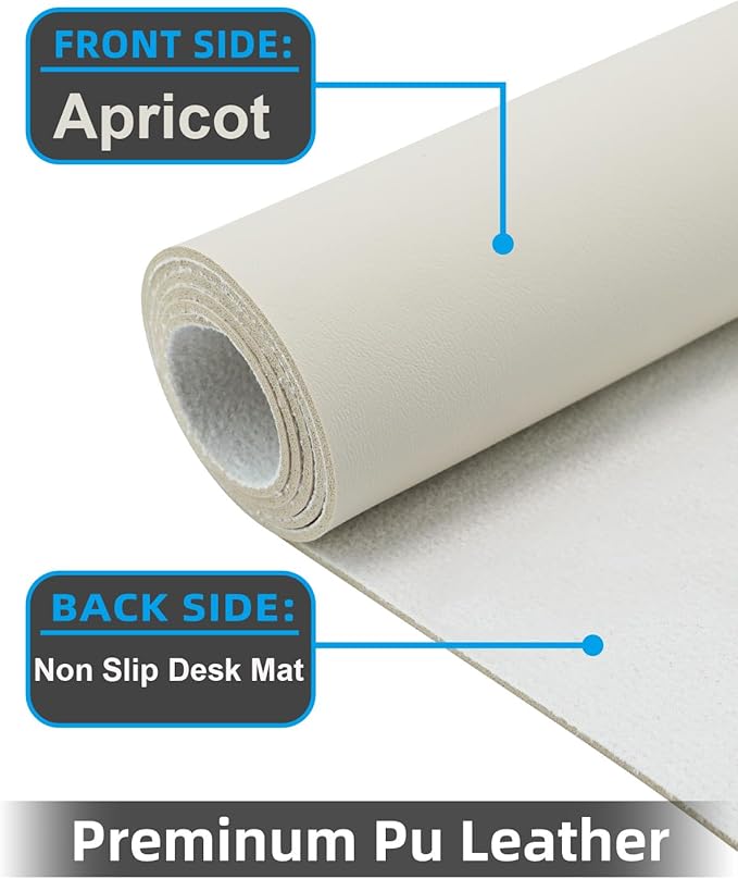 Small Desk Mat,Leather Desk Pad Protector,Desk Mouse pad,Office Desk mat,Laptop Mat for Desk, Non - Slip PU Leather Desk Blotter,Waterproof Desk Writing Pad for Office/Home(23.6"x13.8",Beige) | Desk Pads Blotters - TrueDesk