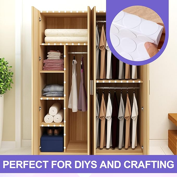 SmallCat 160 Pcs Small Felt Furniture Pads, Self - Adhesive EVA Foam Dot Circles, Round Felt Furniture Stickers for Desks Drawers Vases Photo Frames Cabinets Doors Candlesticks - White (1.18") | Furniture Pads - TrueDesk