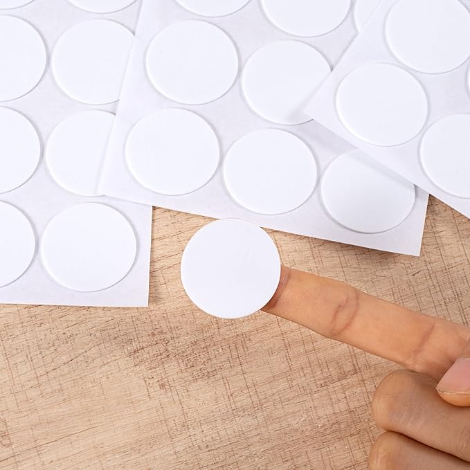 SmallCat 160 Pcs Small Felt Furniture Pads, Self - Adhesive EVA Foam Dot Circles, Round Felt Furniture Stickers for Desks Drawers Vases Photo Frames Cabinets Doors Candlesticks - White (1.18") | Furniture Pads - TrueDesk