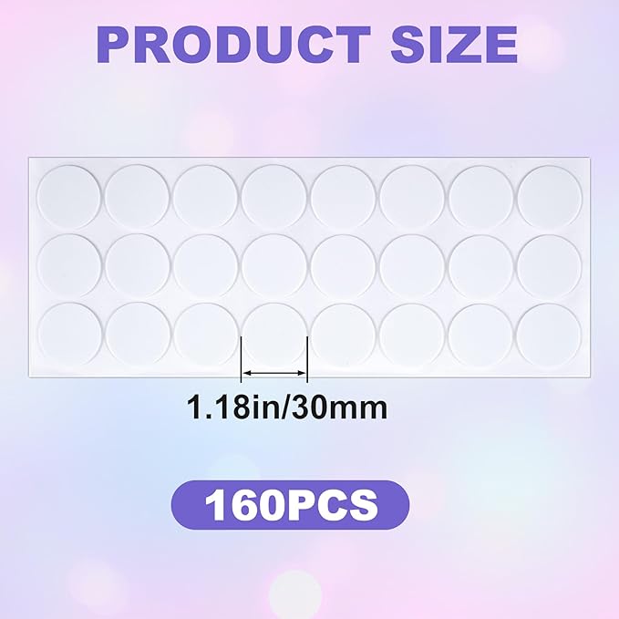 SmallCat 160 Pcs Small Felt Furniture Pads, Self - Adhesive EVA Foam Dot Circles, Round Felt Furniture Stickers for Desks Drawers Vases Photo Frames Cabinets Doors Candlesticks - White (1.18") | Furniture Pads - TrueDesk