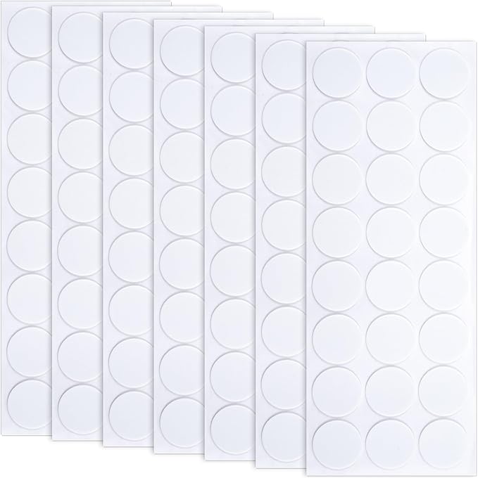 SmallCat 160 Pcs Small Felt Furniture Pads, Self - Adhesive EVA Foam Dot Circles, Round Felt Furniture Stickers for Desks Drawers Vases Photo Frames Cabinets Doors Candlesticks - White (1.18") | Furniture Pads - TrueDesk