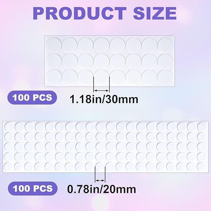 SmallCat 200 Pcs Small Felt Furniture Pads, Self - Adhesive EVA Foam Dot Circles, Round Felt Furniture Stickers for Desks Drawers Vases Photo Frames Cabinets Doors Candlesticks - White, 2 Sizes | Furniture Pads - TrueDesk