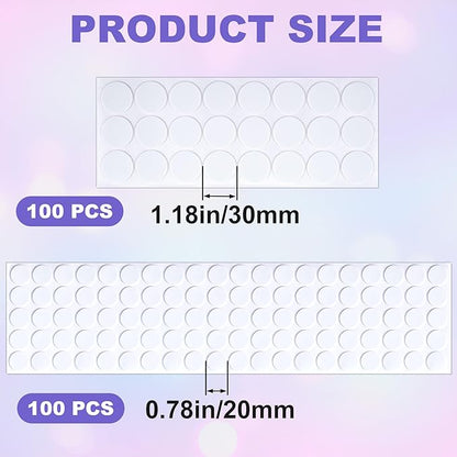 SmallCat 200 Pcs Small Felt Furniture Pads, Self - Adhesive EVA Foam Dot Circles, Round Felt Furniture Stickers for Desks Drawers Vases Photo Frames Cabinets Doors Candlesticks - White, 2 Sizes | Furniture Pads - TrueDesk