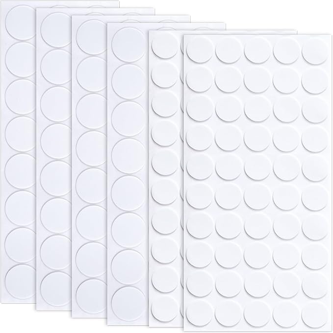 SmallCat 200 Pcs Small Felt Furniture Pads, Self - Adhesive EVA Foam Dot Circles, Round Felt Furniture Stickers for Desks Drawers Vases Photo Frames Cabinets Doors Candlesticks - White, 2 Sizes | Furniture Pads - TrueDesk