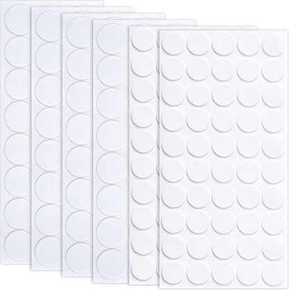 SmallCat 200 Pcs Small Felt Furniture Pads, Self - Adhesive EVA Foam Dot Circles, Round Felt Furniture Stickers for Desks Drawers Vases Photo Frames Cabinets Doors Candlesticks - White, 2 Sizes | Furniture Pads - TrueDesk