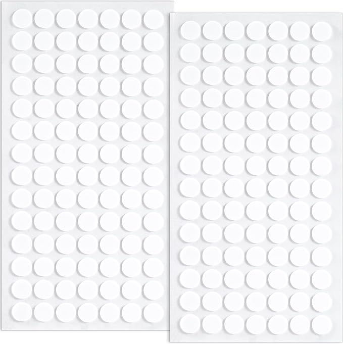 SmallCat 200 Pcs Small Felt Furniture Pads, Self - Adhesive EVA Foam Dot Circles, Round Felt Furniture Stickers for Desks Drawers Vases Photo Frames Cabinets Doors - White (0.39", Thickened 0.12") | Furniture Pads - TrueDesk