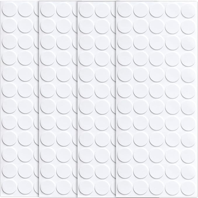 SmallCat 240 Pcs Small Felt Furniture Pads, Self - Adhesive EVA Foam Dot Circles, Round Felt Furniture Stickers for Desks Drawers Vases Photo Frames Cabinets Doors Candlesticks - White | Furniture Pads - TrueDesk