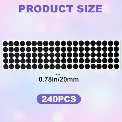 SmallCat 240 Pcs Small Felt Furniture Pads, Self - Adhesive EVA Foam Dot Circles, Round Felt Furniture Stickers for Desks Drawers Vases Photo Frames Cabinets Doors - Black (0.78'') | Furniture Pads - TrueDesk