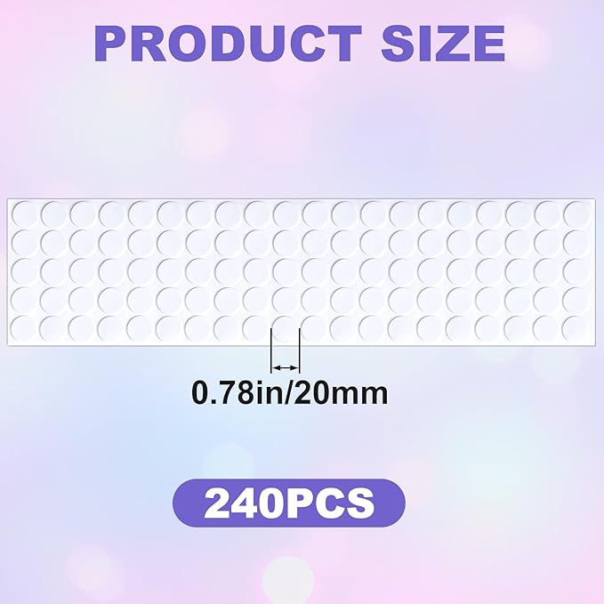 SmallCat 240 Pcs Small Felt Furniture Pads, Self - Adhesive EVA Foam Dot Circles, Round Felt Furniture Stickers for Desks Drawers Vases Photo Frames Cabinets Doors Candlesticks - White | Furniture Pads - TrueDesk
