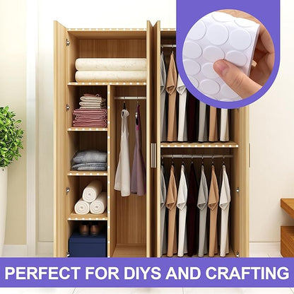 SmallCat 240 Pcs Small Felt Furniture Pads, Self - Adhesive EVA Foam Dot Circles, Round Felt Furniture Stickers for Desks Drawers Vases Photo Frames Cabinets Doors Candlesticks - White | Furniture Pads - TrueDesk