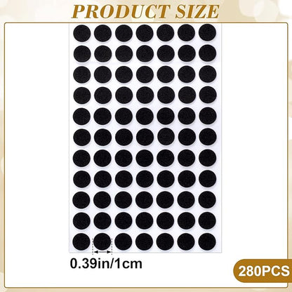 SmallCat 280 Pcs Small Felt Furniture Pads, Furniture Pads for Hardwood Floors, Furniture Felt Pads, Round Felt Pads for Chair Legs Desks Drawers Vases Photo Frames Cabinets Doors - Black (0.39'') | Furniture Pads - TrueDesk
