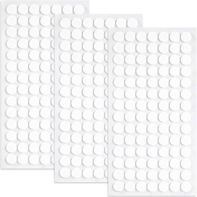 SmallCat 300 Pcs Small Felt Furniture Pads, Self - Adhesive EVA Foam Dot Circles, Round Felt Furniture Stickers for Desks Drawers Vases Photo Frames Cabinets Doors Candlesticks - White (0.39") | Furniture Pads - TrueDesk