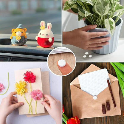 SmallCat 315 Pcs Small Felt Furniture Pads, Self - Adhesive EVA Foam Dot Circles, Round Felt Furniture Stickers for Desks Drawers Vases Photo Frames Cabinets Doors - White (0.39", Thickened 0.12") | Furniture Pads - TrueDesk
