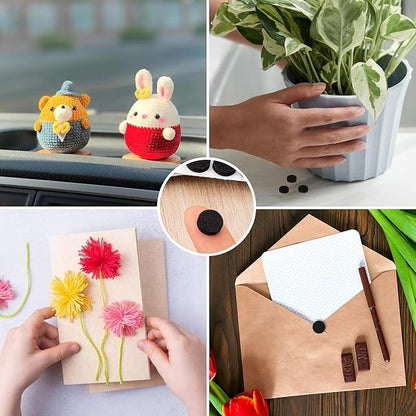 SmallCat 315 Pcs Small Felt Furniture Pads, Self - Adhesive EVA Foam Dot Circles, Round Felt Furniture Stickers for Desks Drawers Vases Photo Frames Cabinets Doors - Black (0.39'', Thickened 0.12") | Furniture Pads - TrueDesk
