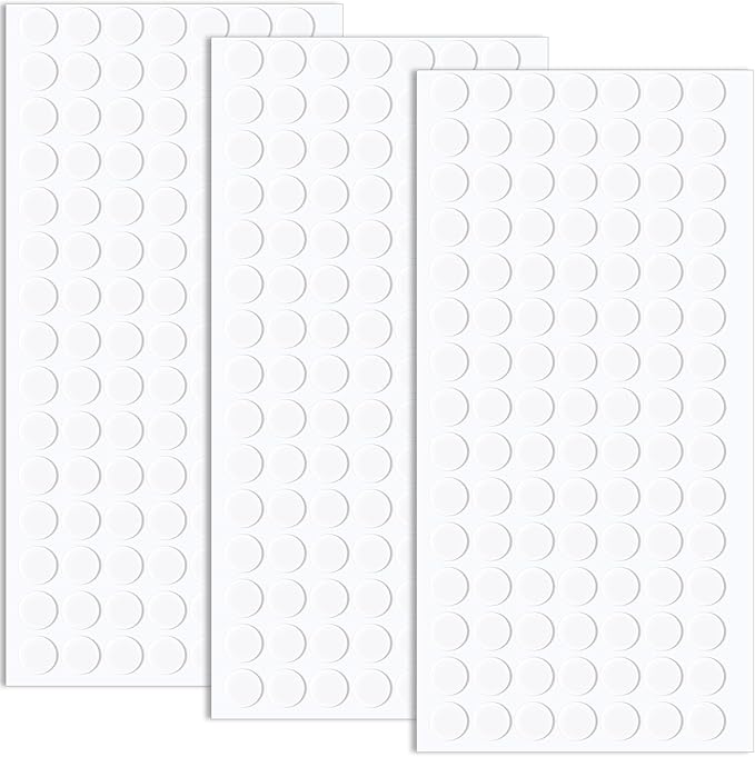 SmallCat 315 Pcs Small Felt Furniture Pads, Self - Adhesive EVA Foam Dot Circles, Round Felt Furniture Stickers for Desks Drawers Vases Photo Frames Cabinets Doors - White (0.39", Thickened 0.12") | Furniture Pads - TrueDesk