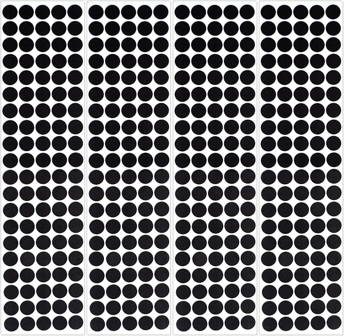 SmallCat 400 Pcs Small Felt Furniture Pads, Self - Adhesive EVA Foam Dot Circles, Round Felt Furniture Stickers for Desks Drawers Vases Photo Frames Cabinets Doors Candlesticks - Black (0.78") | Furniture Pads - TrueDesk