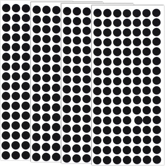 SmallCat 448 Pcs Small Felt Furniture Pads, Self - Adhesive EVA Foam Dot Circles, Round Felt Furniture Stickers for Desks Drawers Vases Photo Frames Cabinets Doors Candlesticks - Black (0.39'') | Furniture Pads - TrueDesk