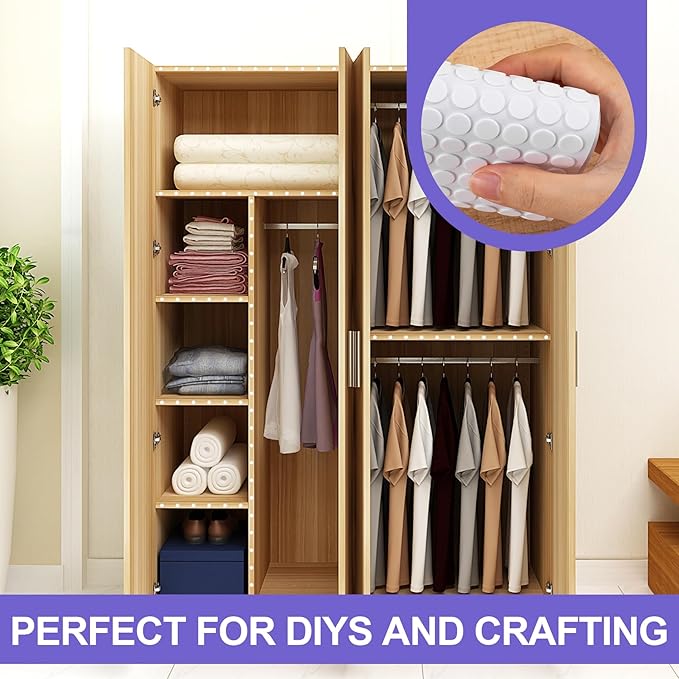 SmallCat 448 Pcs Small Felt Furniture Pads, Self - Adhesive EVA Foam Dot Circles, Round Felt Furniture Stickers for Desks Drawers Vases Photo Frames Cabinets Doors - White (0.39'') | Furniture Pads - TrueDesk