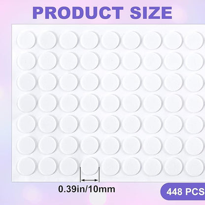 SmallCat 448 Pcs Small Felt Furniture Pads, Self - Adhesive EVA Foam Dot Circles, Round Felt Furniture Stickers for Desks Drawers Vases Photo Frames Cabinets Doors - White (0.39'') | Furniture Pads - TrueDesk
