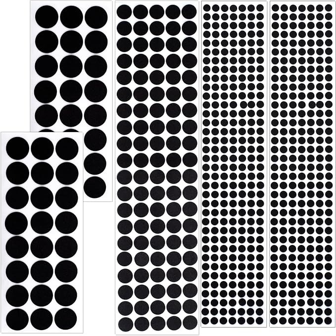 SmallCat 456 Pcs Small Felt Furniture Pads, Self - Adhesive EVA Foam Dot Circles, Round Felt Furniture Stickers for Desks Drawers Vases Photo Frames Cabinets Doors - Black (0.39'', 0.78'', 1.18'') | Furniture Pads - TrueDesk