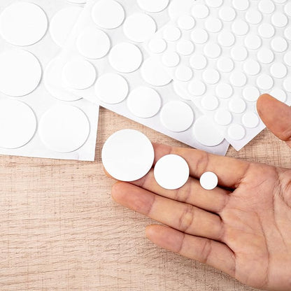 SmallCat 456 Pcs Small Felt Furniture Pads, Self - Adhesive EVA Foam Dot Circles, Round Felt Furniture Stickers for Desks Drawers Vases Photo Frames Cabinets Doors - White (0.39'', 0.78'', 1.18'') | Furniture Pads - TrueDesk