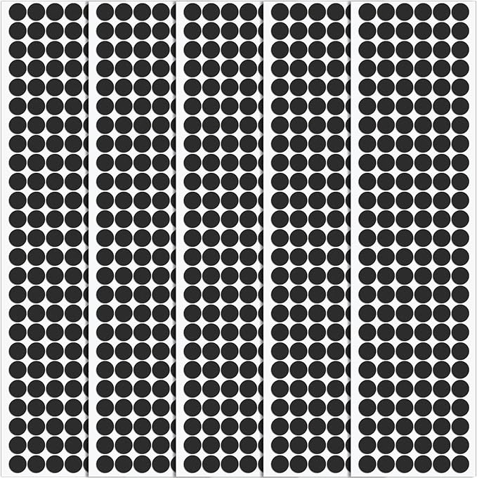SmallCat 735 Pcs Small Felt Furniture Pads, Self - Adhesive EVA Foam Dot Circles, Round Felt Furniture Stickers for Desks Drawers Vases Photo Frames Cabinets Doors Candlesticks - Black (0.59'') | Furniture Pads - TrueDesk