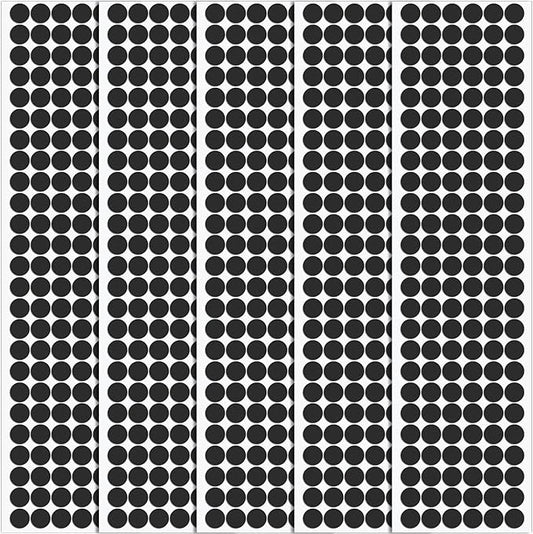 SmallCat 735 Pcs Small Felt Furniture Pads, Self - Adhesive EVA Foam Dot Circles, Round Felt Furniture Stickers for Desks Drawers Vases Photo Frames Cabinets Doors Candlesticks - Black (0.59'') | Furniture Pads - TrueDesk
