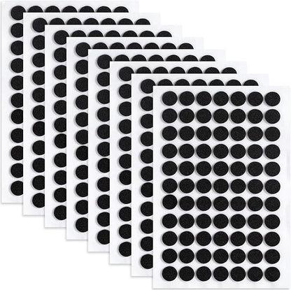 SmallCat 735 Pcs Small Felt Furniture Pads, Self - Adhesive EVA Foam Dot Circles, Round Felt Furniture Stickers for Desks Drawers Vases Photo Frames Cabinets Doors Candlesticks - Black (0.39") | Furniture Pads - TrueDesk