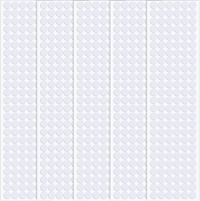 SmallCat 735 Pcs Small Felt Furniture Pads, Self - Adhesive EVA Foam Dot Circles, Round Felt Furniture Stickers for Desks Drawers Vases Photo Frames Cabinets Doors Candlesticks - White (0.59'') | Furniture Pads - TrueDesk