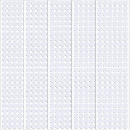 SmallCat 735 Pcs Small Felt Furniture Pads, Self - Adhesive EVA Foam Dot Circles, Round Felt Furniture Stickers for Desks Drawers Vases Photo Frames Cabinets Doors Candlesticks - White (0.59'') | Furniture Pads - TrueDesk