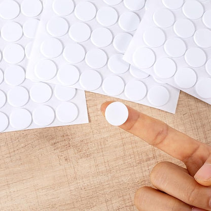 SmallCat 735 Pcs Small Felt Furniture Pads, Self - Adhesive EVA Foam Dot Circles, Round Felt Furniture Stickers for Desks Drawers Vases Photo Frames Cabinets Doors Candlesticks - White (0.59'') | Furniture Pads - TrueDesk