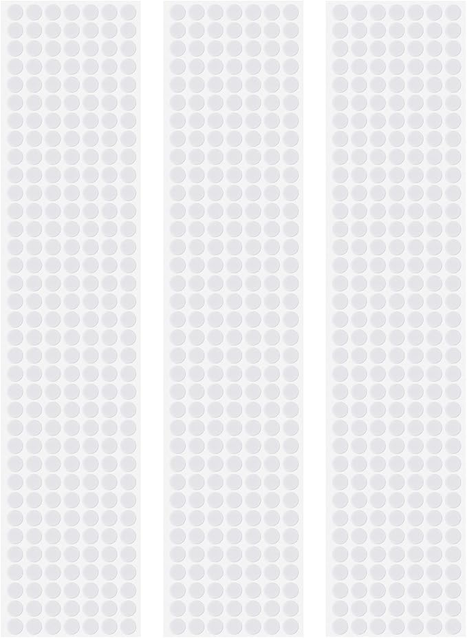 SmallCat 735pcs Small Felt Furniture Pads, Self - Adhesive EVA Foam Dot Circles, Round Felt Furniture Stickers for Desks Drawers Vases Photo Frames Cabinets Doors Candlesticks - White | Furniture Pads - TrueDesk