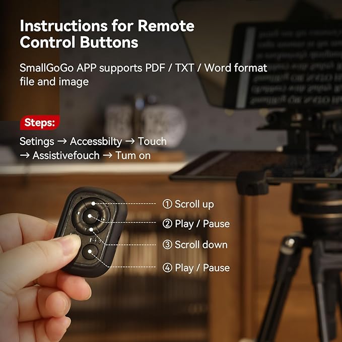 SMALLRIG Teleprompter for iPad Tablet up to 11 inch, NOT for Smartphone, SmallGoGo APP Supports PDF Picture Word TXT, Must Work with 15mm LWS Baseplate for Mirrorless DSLR Camcorder - 3646 | Teleprompters - TrueDesk