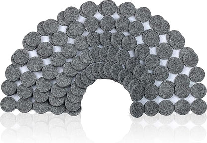 Smart Surface 8627 Heavy Duty Self Adhesive Furniture Felt Pads 1 - Inch Round Gray 160 - Piece Value Pack in Resealable Bag | Furniture Pads - TrueDesk
