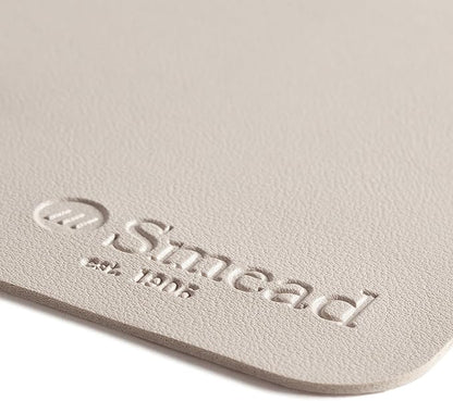 Smead Desk Pad, Vegan Leather Desk Mat with Non - Slip Faux Suede Backing, Perfect Desk Organizer for Office Decor, 23.6” x 13.7” Small, Sandstone (64836) | Desk Pads Blotters - TrueDesk